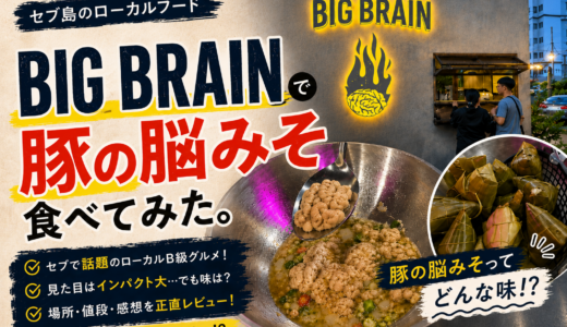 【衝撃グルメ】セブ島で噂の「豚の脳みそ」を食べてみた！人気店BIG BRAINで絶品トゥスロブワ体験レポ